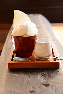 白いパフェ 雪どけ